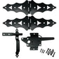 Jake Sales Gate Hardware Kits - Single/Double Gates, Dual Latch, Black Coated