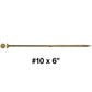 #10 Gold Star/Torx Drive Zinc Coated T-25 Flat Head Wood Screws