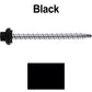 10 X 2-1/2" Zinc Aluminum Cap MINI-DRILLER Roofing Screws HI-LO THREAD Zinc Plated Carbon Steel Shank - EPDM Washer - Colored head