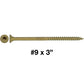 #9 x 1-1/2" - 3-1/8" Bronze Exterior Coated Wood Screw Torx/Star Drive Head - Multipurpose Exterior Coated Torx/Star Drive Wood Screws