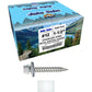 12 x 1-1/2" Stainless Steel Metal Roofing Screw - Hex Washer Head - Self starting/self tapping - EPDM washer. Colored head.