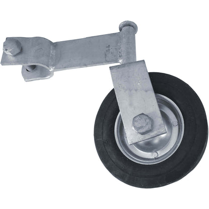 Chain Link Fence Gate Helper Wheels in Swivel and Non-Swivel Styles. Support Gate To Prevent Gate From Dragging on the Ground While Opening