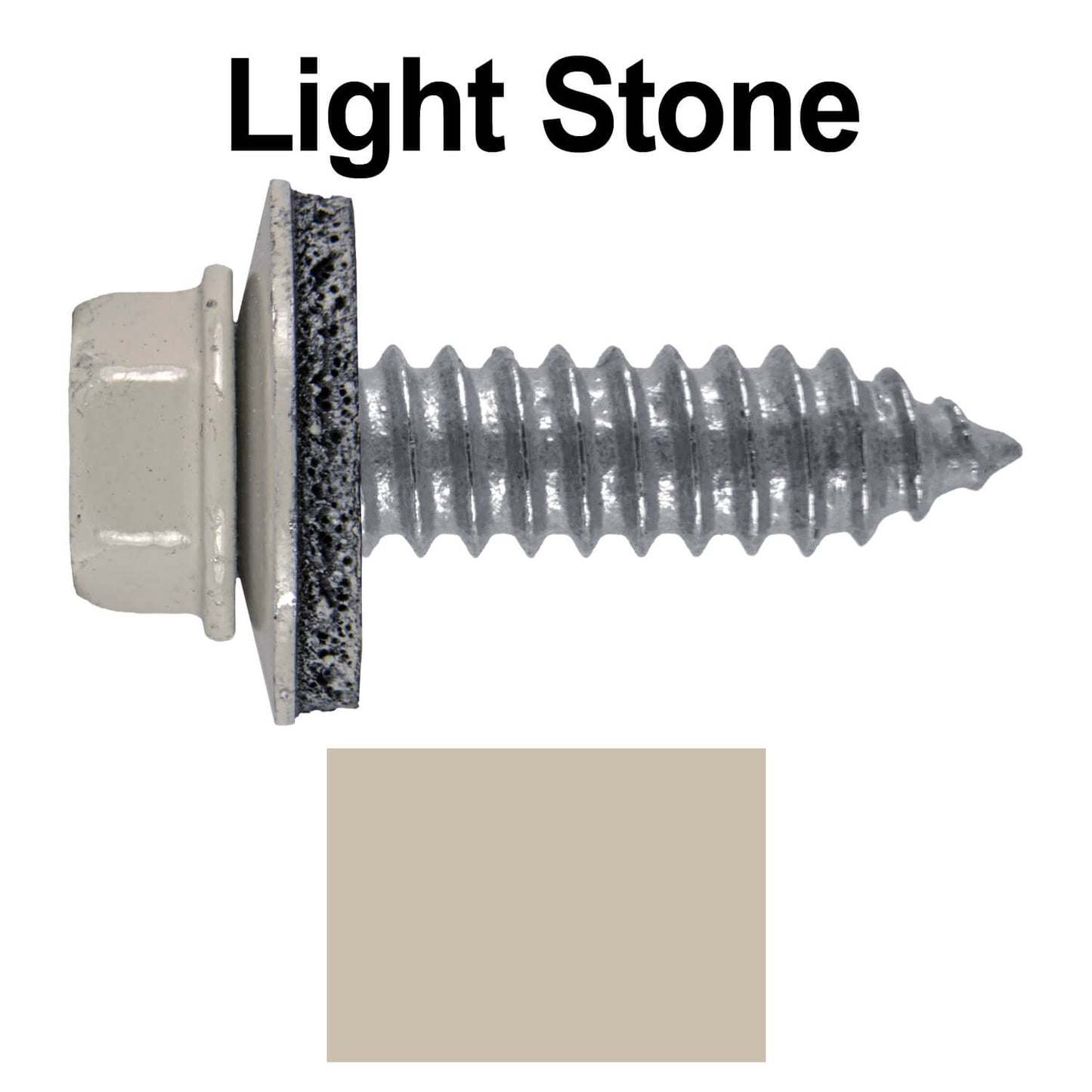 17 x 1"  Metal Roofing Screws - Metal Panel to Metal Purlins and Recovery Screws - Hex Washer Head - EPDM washer.