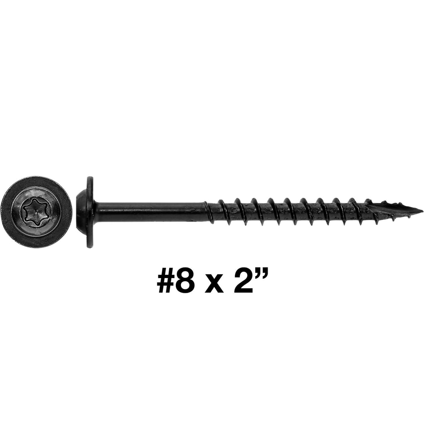 #8 Round Washer Head Truss Head Screw. Torx/Star Drive Head Wood Screws. Multipurpose Cabinet, Furniture, Siding and Trim and General Construction
