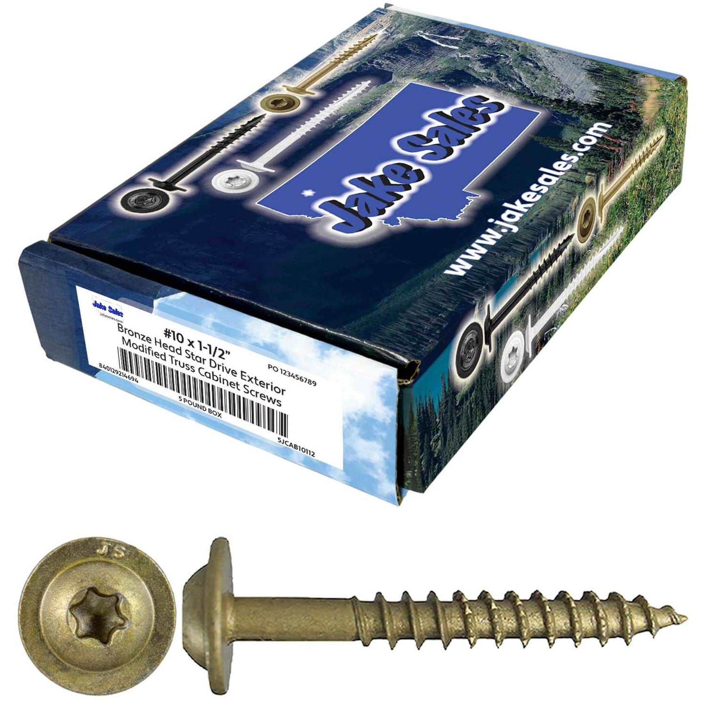 #10 Round Washer (Modified Truss) Head Screw Torx/Star Drive Head Wood Screw, Multipurpose Wood Screws for Construction, Cabinets and Furniture.