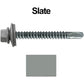 #12 x 2-1/2" Metal to Metal Type #3 Metal Roofing Screws - Hex Head Drill Point - 9/16" EPDM Washer. Colored head.