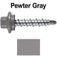 #10 x 1" Stainless Steel Mini Driller Sheet Metal Roofing Screw - Hex Washer Cap - Self starting metal to wood siding screws - EPDM washer. Colored Head.