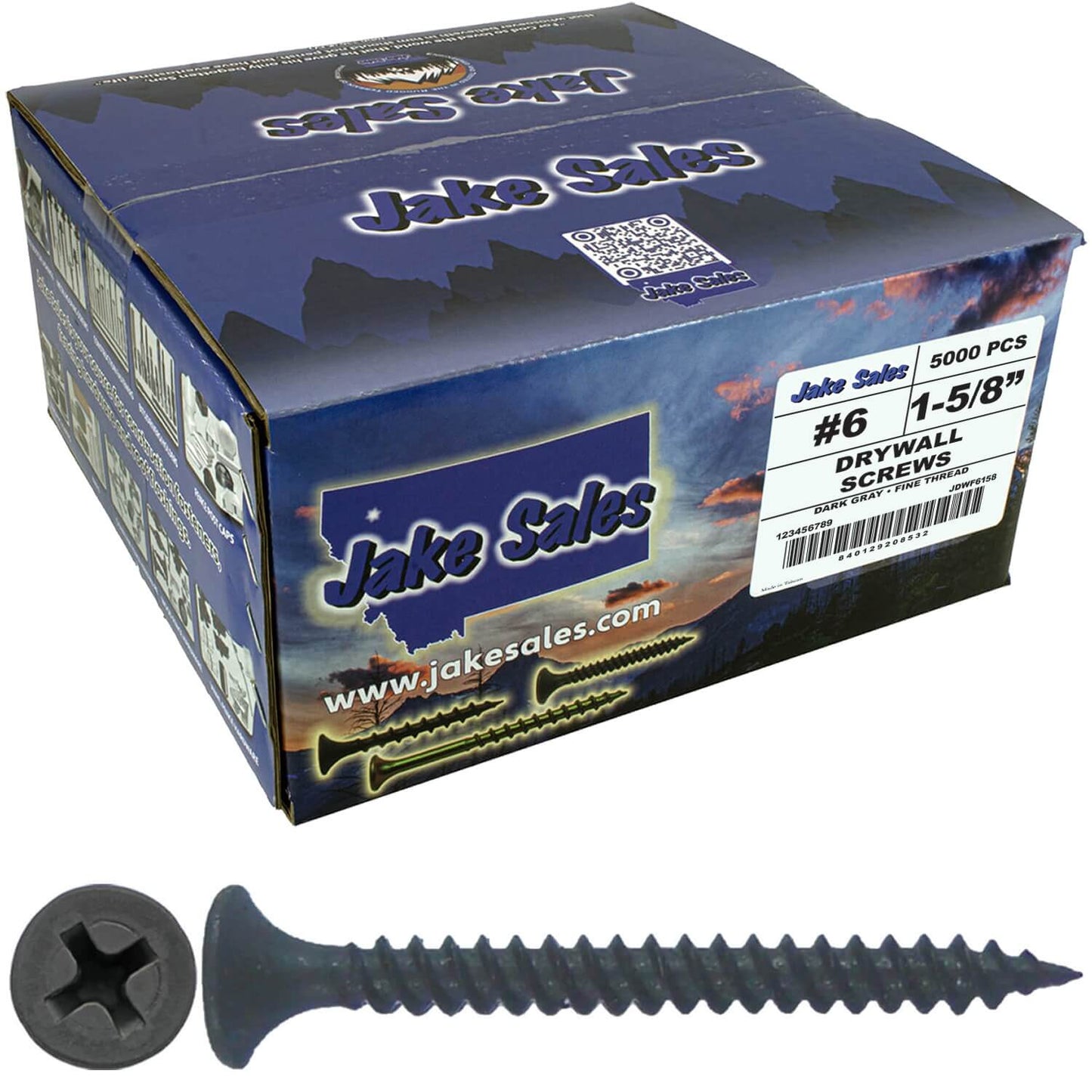 Gray Phosphate Fine Thread Drywall Screws-  Gypsum board, Sheetrock, Plasterboard Screws. Use for all purpose wood screws.