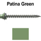 12 X 2-1/2" Metal Roofing Screws For OSB and Plywood - Galvanized Metal to Wood Type 17 Tip - 1/4" Hex Head - Assembled EPDM Washer