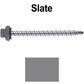 10 X 2-1/2" Zinc Aluminum Cap MINI-DRILLER Roofing Screws HI-LO THREAD Zinc Plated Carbon Steel Shank - EPDM Washer - Colored head