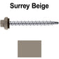 10 X 2” Zinc Aluminum Cap MINI-DRILLER Roofing Screws HI-LO THREAD Zinc Plated Carbon Steel Shank - EPDM Washer - Colored head