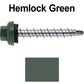 10 X 1-1/2” Zinc Aluminum Cap MINI-DRILLER Roofing Screws HI-LO THREAD Zinc Plated Carbon Steel Shank - EPDM Washer - Colored head