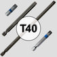 T40 (T-40) Torx/Star Driver Bit - Color Coded T40 Torx/Star Drive Bit for Screws and Fasteners Requiring T40 (T-40) Size Bits
