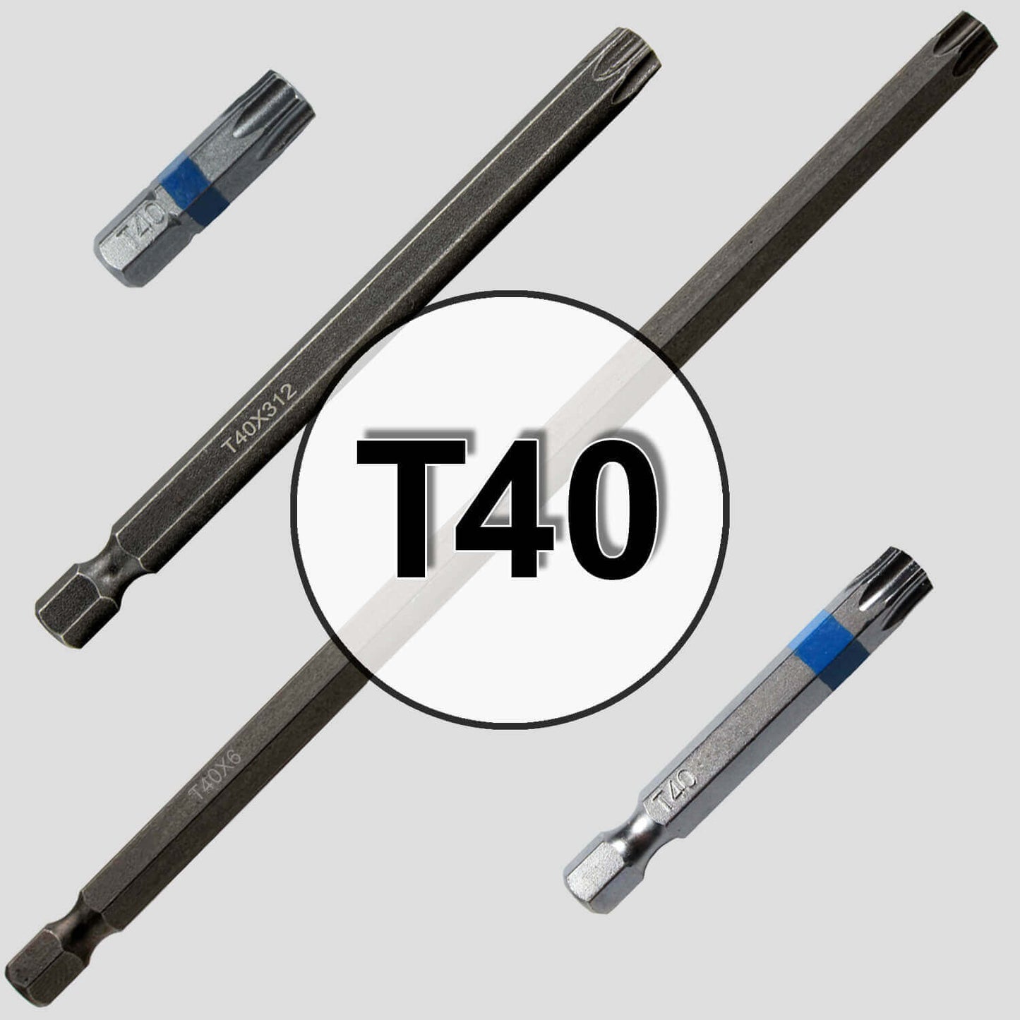 T40 (T-40) Torx/Star Driver Bit - Color Coded T40 Torx/Star Drive Bit for Screws and Fasteners Requiring T40 (T-40) Size Bits