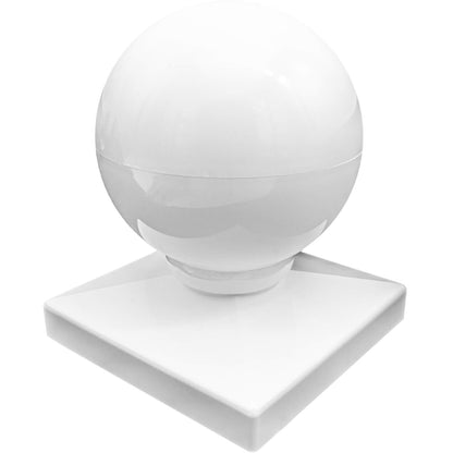 White Vinyl Post Caps – For 4" & 5" Vinyl Fence Posts