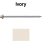 #10 x 4" Metal ROOFING SCREWS - Hex Washer Head - Self starting/self tapping - EPDM washer. Colored head.