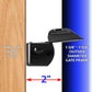 Black Butterfly Latch in Two Styles. Gate Frame (1-3/8" x 2-3/8") and 1-3/8" Wall Mount