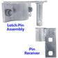 ROLLING/SLIDING GATE LATCH: For 1-5/8" & 1-7/8" (2") chain link gate pipe sizes - "ROLO" GATE LATCH