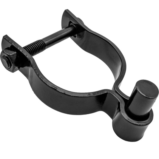Black Powder Coated Chain Link Post Gate Hinge - Nut/Bolt Included for Hinge
