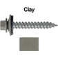 #12 x 1-1/2"  RE-GRIP METAL ROOFING SCREWS - Hex Washer Head - Self starting/self tapping - EPDM washer. Colored head.