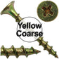 Yellow Zinc Coarse Thread Drywall, Gypsum board, Sheetrock, Plasterboard Screws. Use for all purpose wood screws
