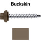 10 X 1-1/2” Zinc Aluminum Cap MINI-DRILLER Roofing Screws HI-LO THREAD Zinc Plated Carbon Steel Shank - EPDM Washer - Colored head