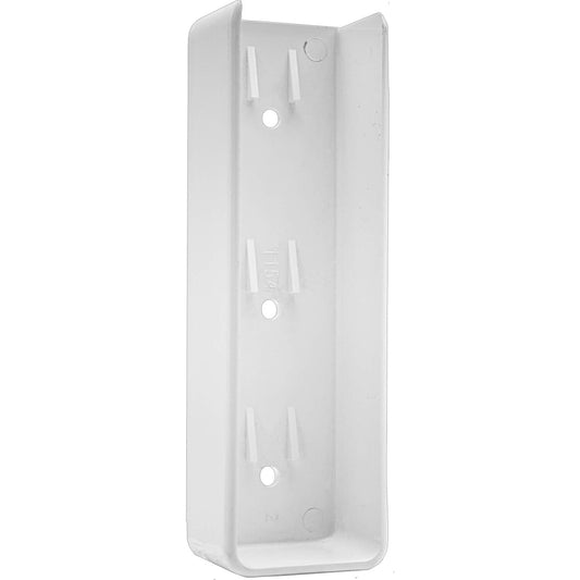 VINYL 2X6 FENCE BRACKET: Mounts a 1-1/2" x 5-1/2" vinyl fence rail to a wall or other vertical flat surface.