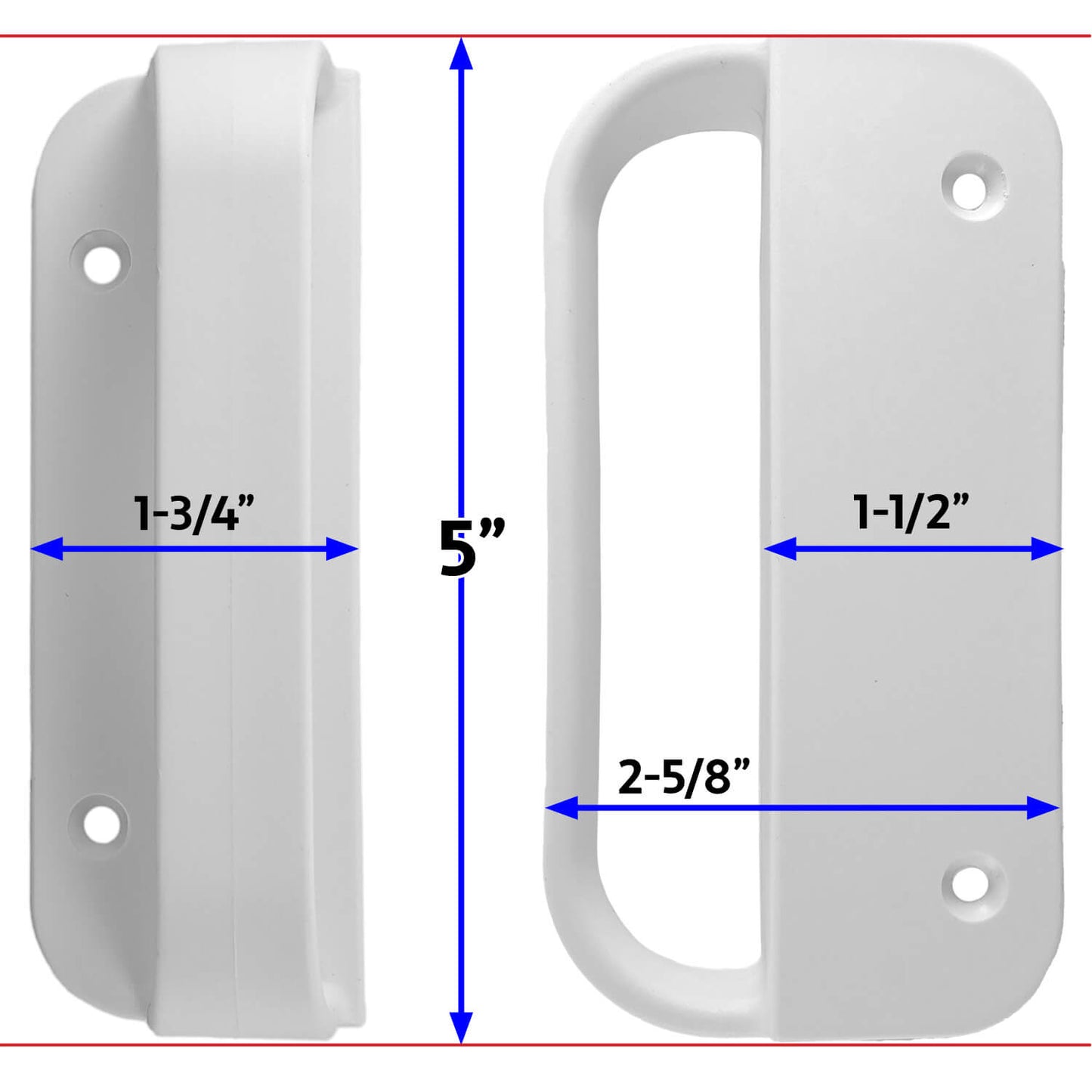 White Universal Nylon Gate Handle