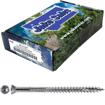 #9 Silver Star Stainless Steel TRIM HEAD Screw Torx/Star Head  - Stainless Steel TRIM HEAD Wood Screws