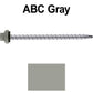 10 X 3" Zinc Aluminum Cap MINI-DRILLER Roofing Screws HI-LO THREAD Zinc Plated Carbon Steel Shank - EPDM Washer - Colored head