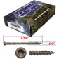 #10 x 2-3/4" Colored Composite Decking Wood Screws with Torx/Star Drive Head (T20 Bit), Exterior Coated, Compatible with Pressure Treated and ACQ Lumber