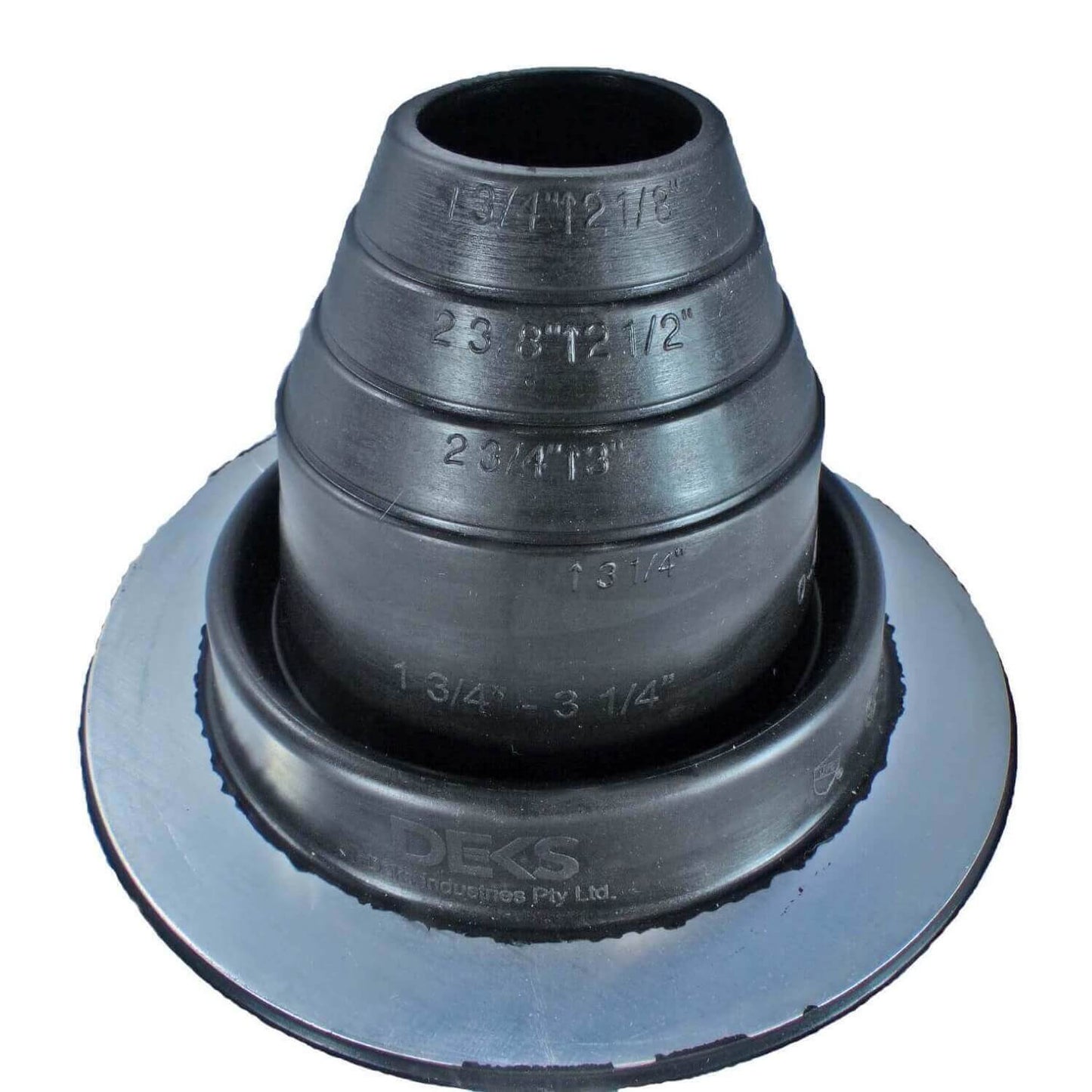 Dektite ROUND Black EPDM flexible Pipe Flashing, Roof Jack, Pipe Booting Flashing