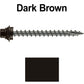 12 X 2-1/2" Metal Roofing Screws For OSB and Plywood - Galvanized Metal to Wood Type 17 Tip - 1/4" Hex Head - Assembled EPDM Washer