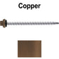 10 X 3" Zinc Aluminum Cap MINI-DRILLER Roofing Screws HI-LO THREAD Zinc Plated Carbon Steel Shank - EPDM Washer - Colored head