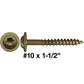 #10 Round Washer (Modified Truss) Head Screw Torx/Star Drive Head Wood Screw, Multipurpose Wood Screws for Construction, Cabinets and Furniture.