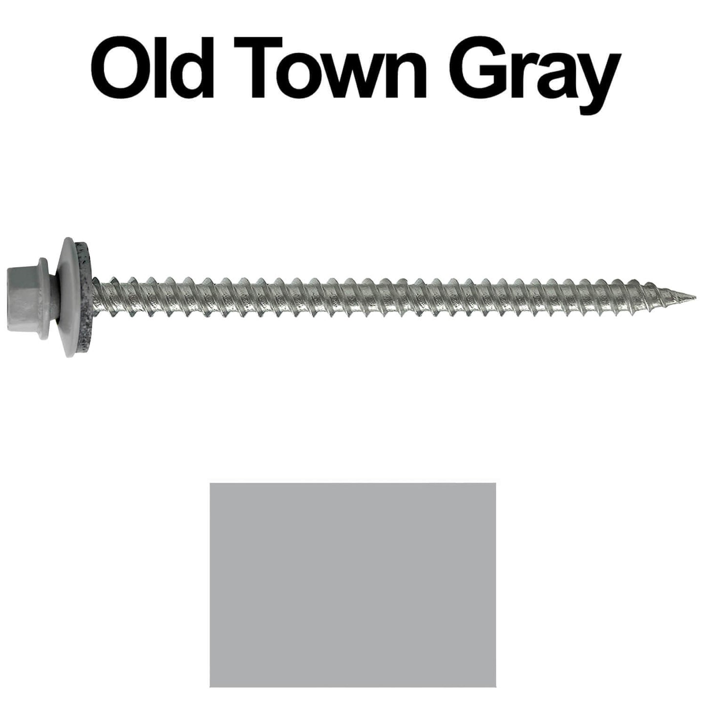 #9 x 3" Stainless Steel Metal Roofing Screws - Hex Washer Head - Self starting/self tapping - EPDM washer. Colored head.