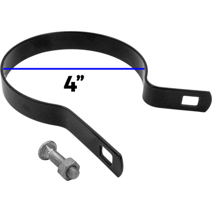 Tension Bands for Chain Link Fence -  BLACK Powder Coated Chain Link Tension Band