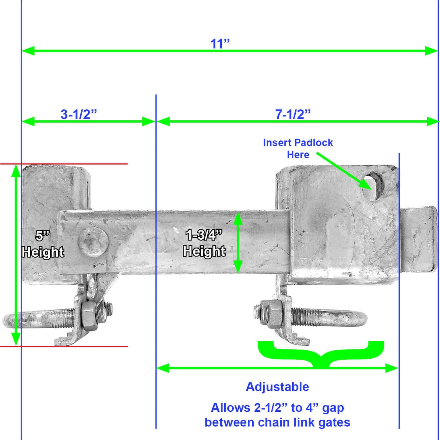 Strong Arm Single Gate Latch - Galvanized