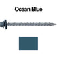 10 x 2-1/2" Metal ROOFING SCREWS - Hex Head Mini Driller - metal to wood siding screws - Self starting/self tapping - EPDM washer. Colored head.