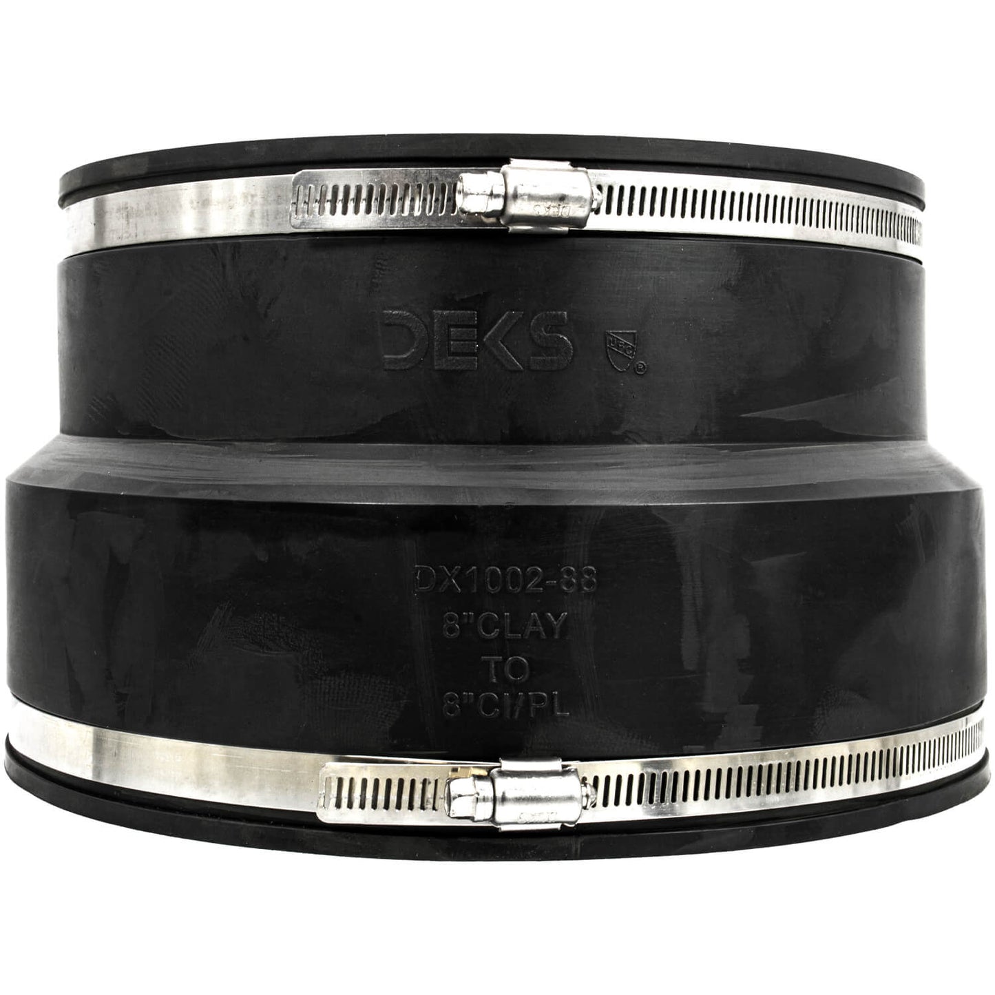 DEKS  Flexible Pipe Coupler - Leak-Proof for Clay, PVC, Copper, and Steel Connections