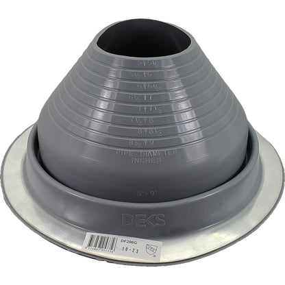 Dektite GRAY Round HIGH TEMPERATURE Silicone Flexible Pipe Flashing Dektite: Metal Roof Jack Pipe Boot - Metal Roofing Pipe Flashing