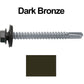 #12 x 2" Metal to Metal Type #3 Metal Roofing Screws - Hex Head Drill Point - 9/16" EPDM Washer.