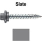 10 x 1-1/2" - STAINLESS HEX / ZINC Sheet Metal Roof Screw. Self starting metal to wood siding screws. EPDM washer. Colored head.
