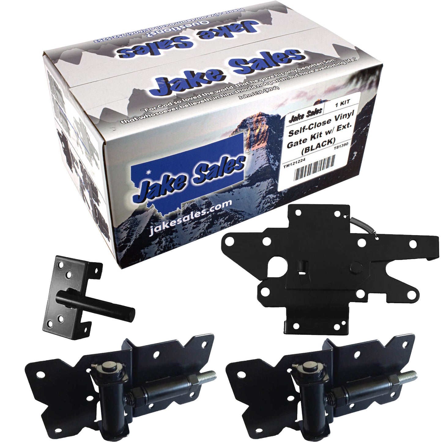 Vinyl Gate Kits in Standard and Self-Closing for Single and Double Gates. Choose from Black or White With or Without Drop Rods. Standard and Extended Gate Latches