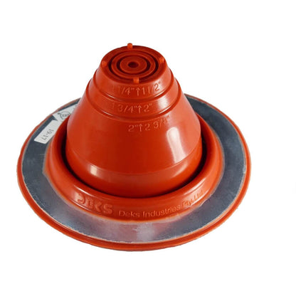 Dektite Round Base Pipe Flashing Boot – Red High Temp Silicone Roof Flashing