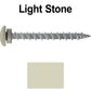 10 x 2" LOW PROFILE Star Head Roofing Screws - HI-LO Thread - Metal To Wood - T25 Torx Drive Head - EPDM washer.