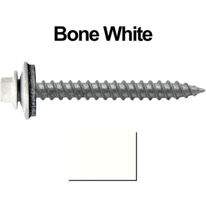 #12 x 2" RE-GRIP METAL ROOFING SCREWS - Hex Washer Head - Self starting/self tapping - EPDM washer. Colored head.