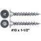 #10  Low Profile Pancake Head Roofing Screws - Wood to Metal - For Standing Seam Roofs - Zinc Plated