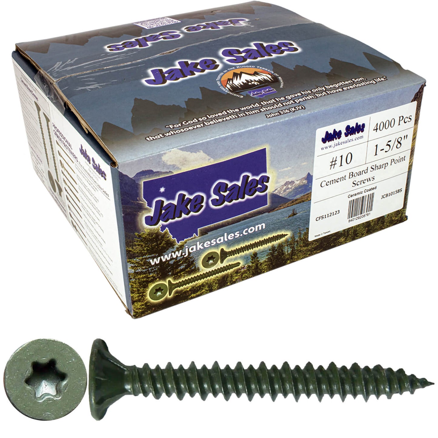 #10 Cement Board Torx/Star Head Screws SHARP POINT for Fastening Cement Backer Board/Cement Board/Tile Board - Torx/Star - T-25 Torx Head