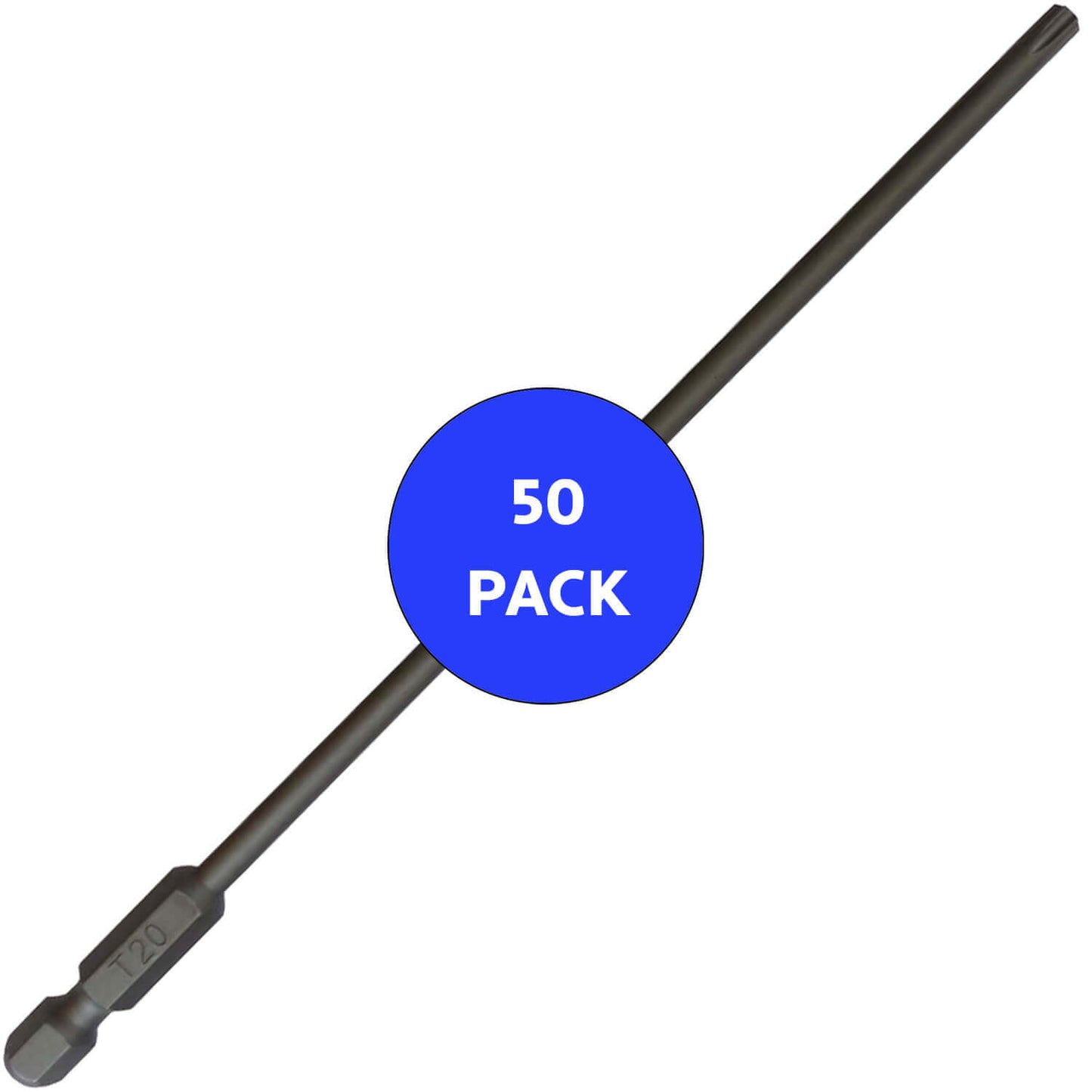 T20 (T-20) Torx/Star Driver Bit - Color Coded Torx/Star Drive Quick Change Shank Bit for Screws and Fasteners Requiring T20 (T-20)